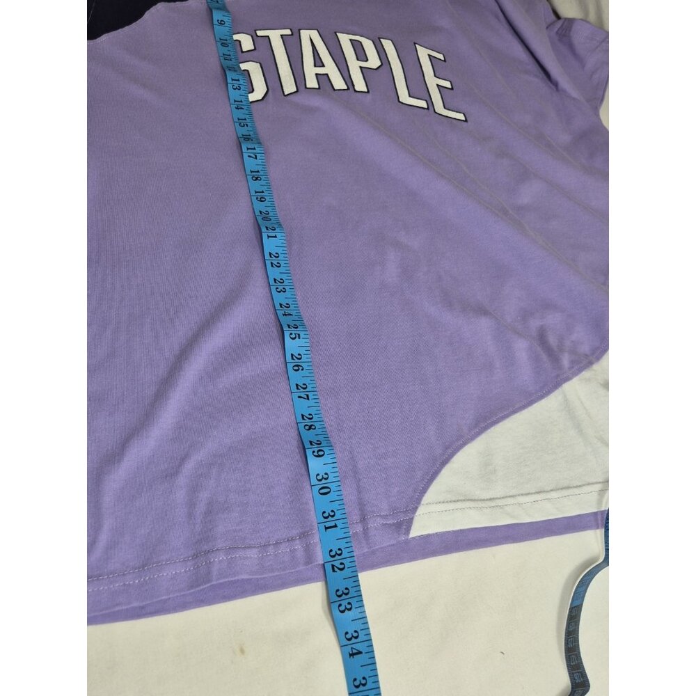 Staple Mens T-Shirt Size 2XL Purple Blue White Embroidered Logo Cotton (09) - Picture 7 of 9